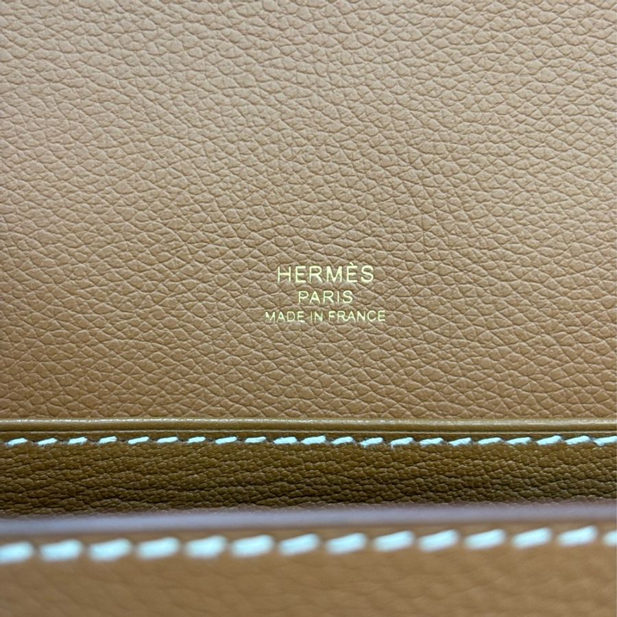HERMES ROULIS 23 麥穗金 金棕 金釦 小豬包 豬鼻 豬鼻子 肩背包 斜背包-24