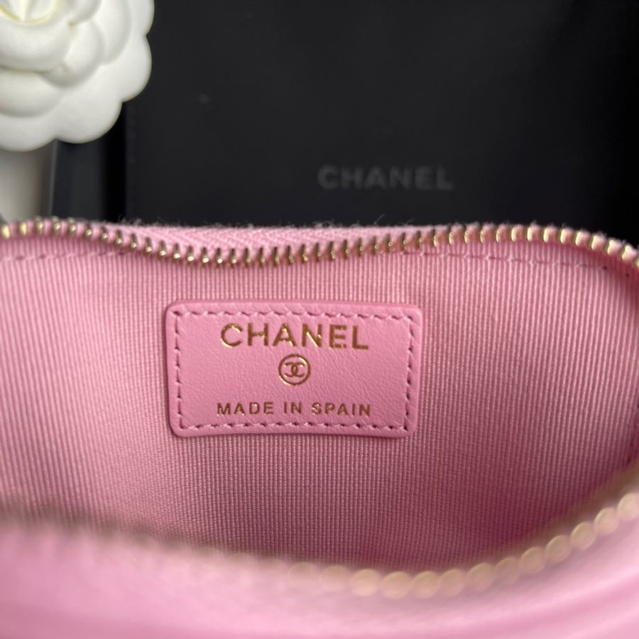 全新全配Chanel 19春季紫粉/葵紫色多用途零錢包&卡包-4