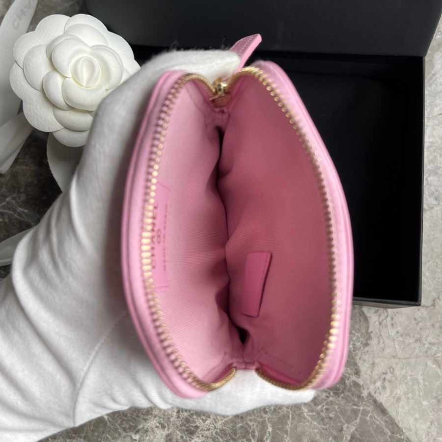 全新全配Chanel 19春季紫粉/葵紫色多用途零錢包&卡包-10