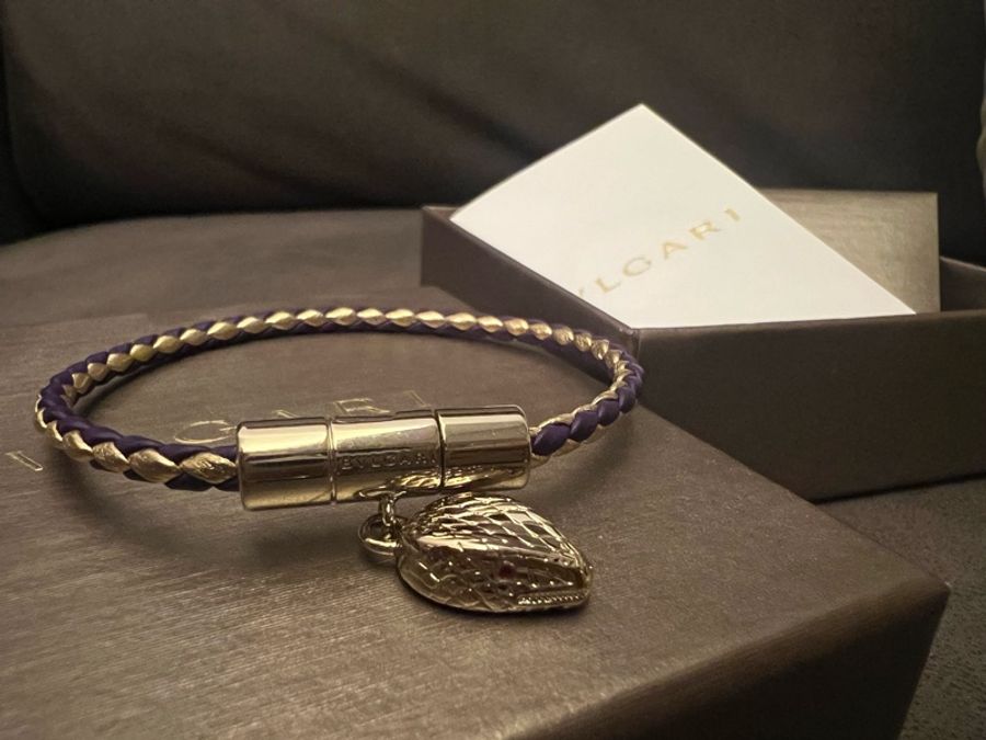 Bulgari Serpenti Forever Leather Bracelet-3