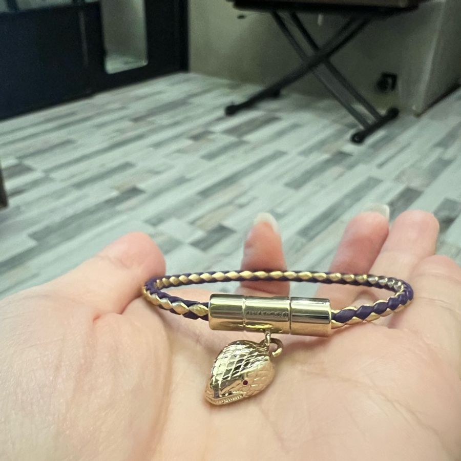 Bulgari Serpenti Forever Leather Bracelet-6