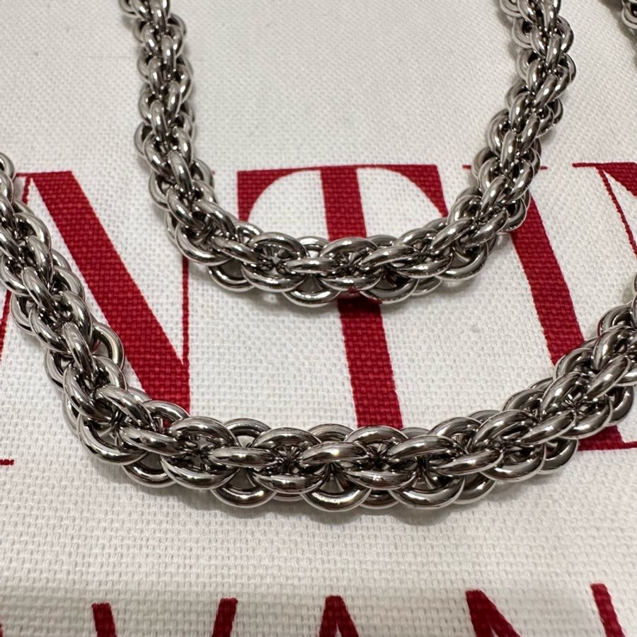 Roman Stud 銀色絎縫皮革羅馬鉚釘手提包-26