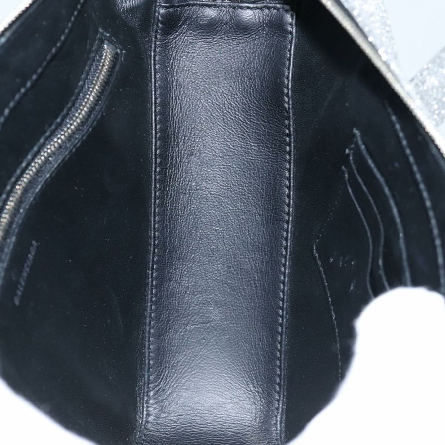 【日本直送】BALENCIAGA 三角形旅行包 XS 手提包 皮革 兩用 銀色 531048 正品 74610-18