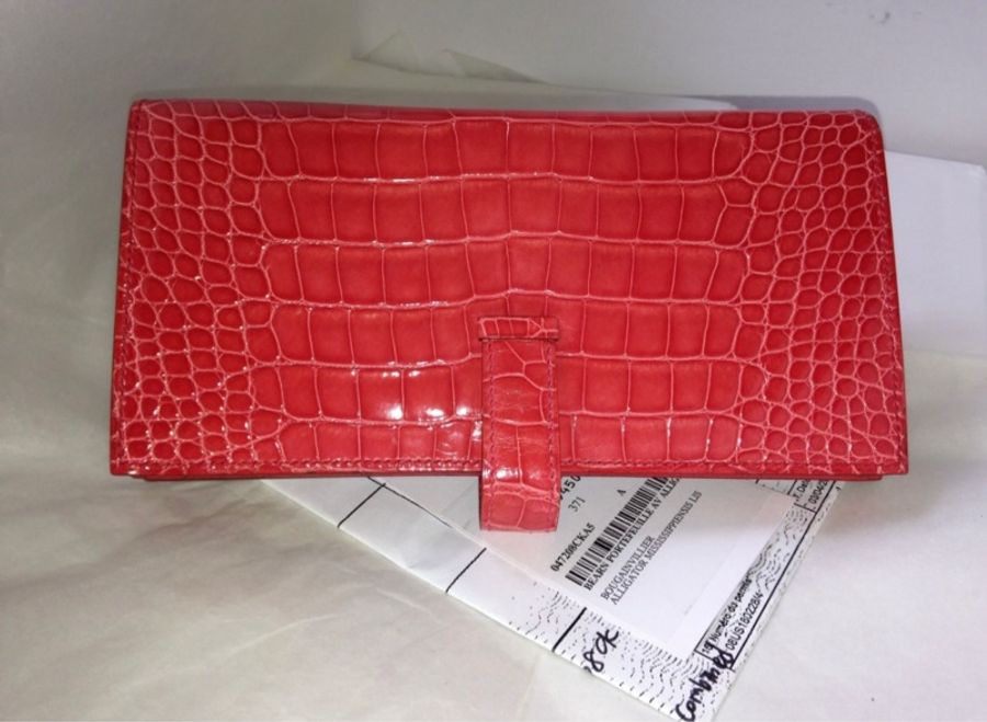 Hermes 愛馬仕 長夾 H wallet鱷魚皮皮夾 全新-9
