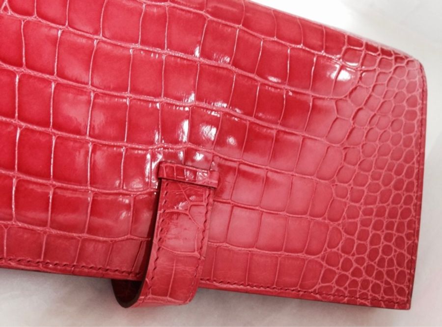 Hermes 愛馬仕 長夾 H wallet鱷魚皮皮夾 全新-10