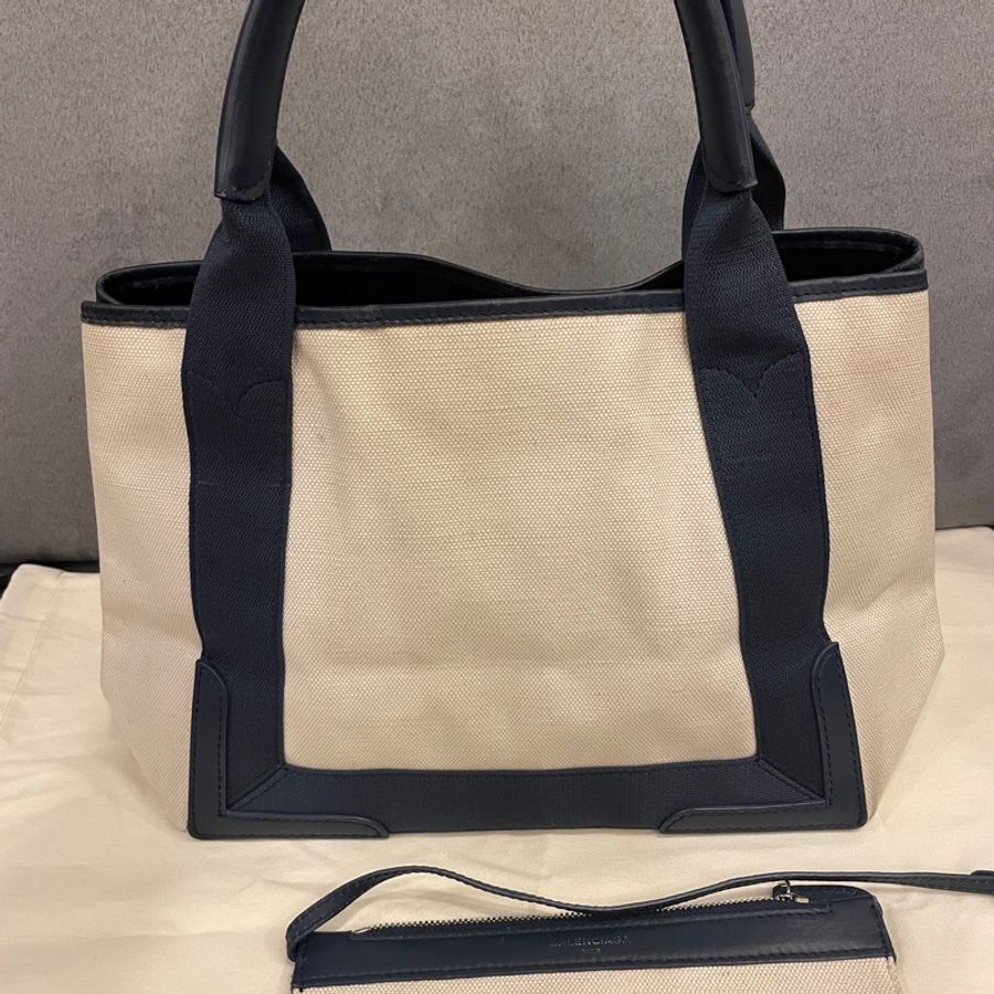🔥今日特價🔥巴黎世家Balenciaga NAVY CABAS手袋/ 手提包/肩背包/側背包/托特包(米藍配色）-6