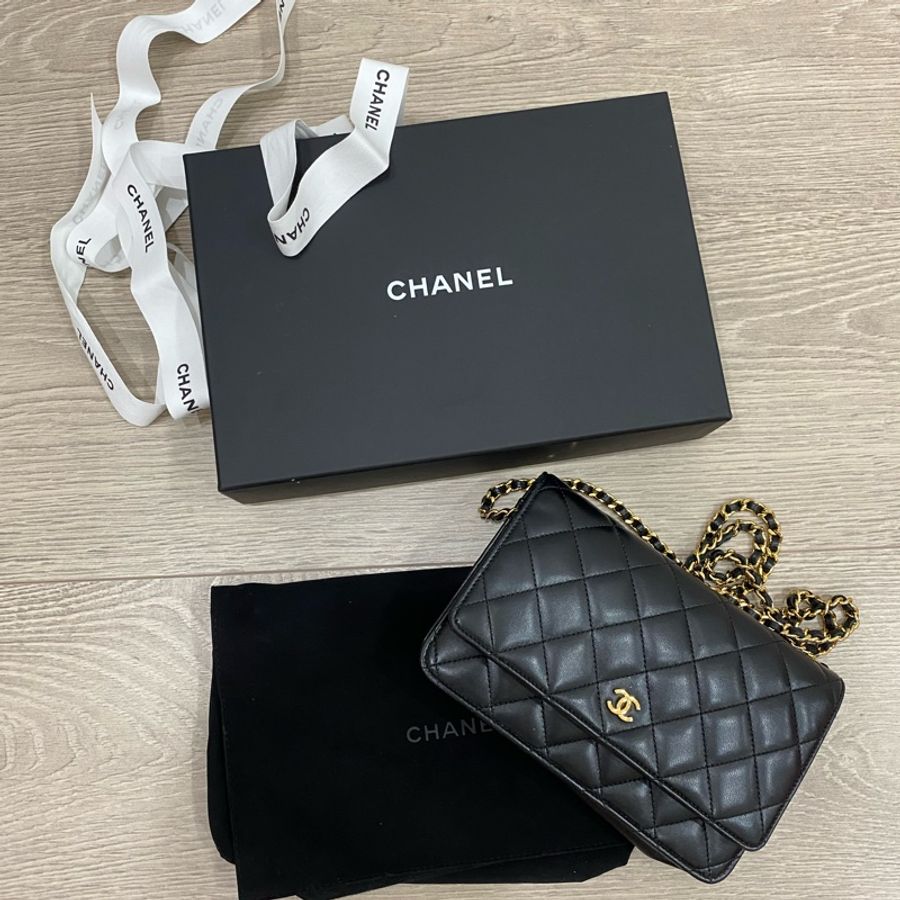 Chanel woc 近全新 羊皮黑金-0