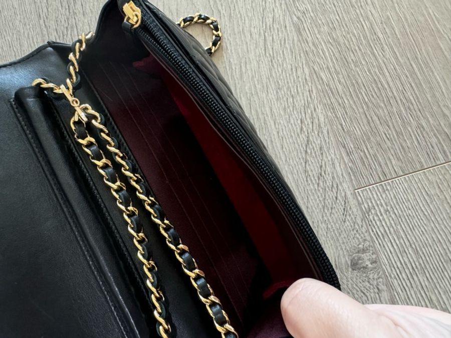 Chanel woc 近全新 羊皮黑金-3