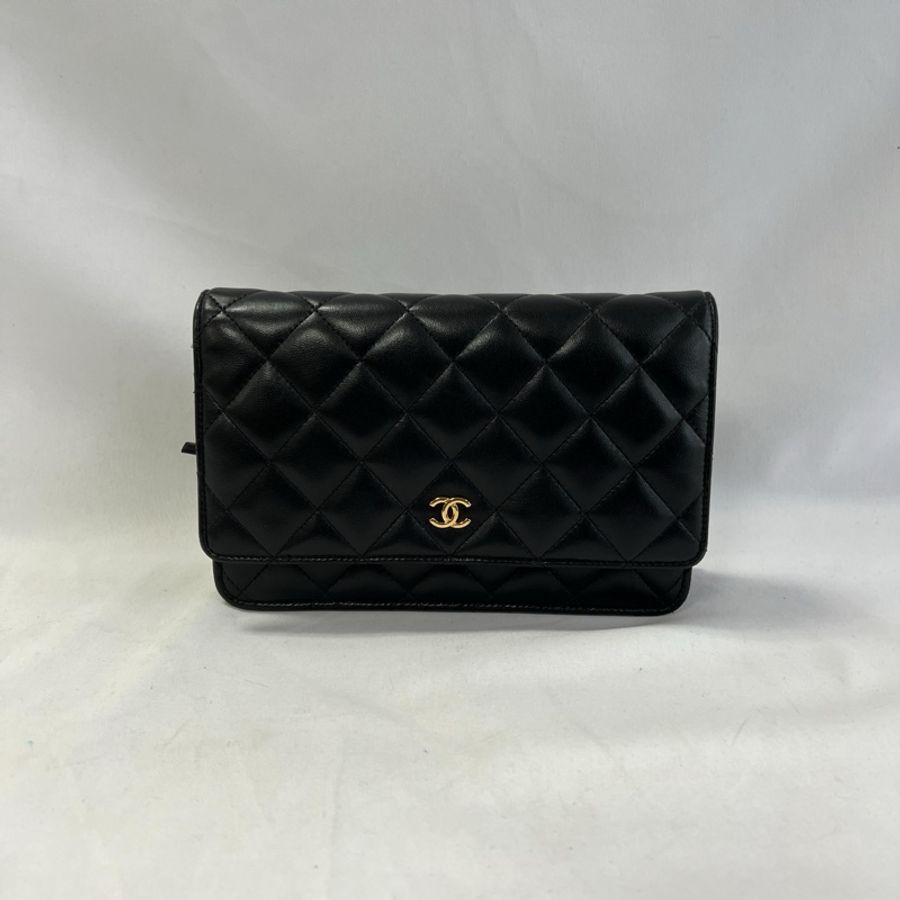 Chanel woc 近全新 羊皮黑金-11