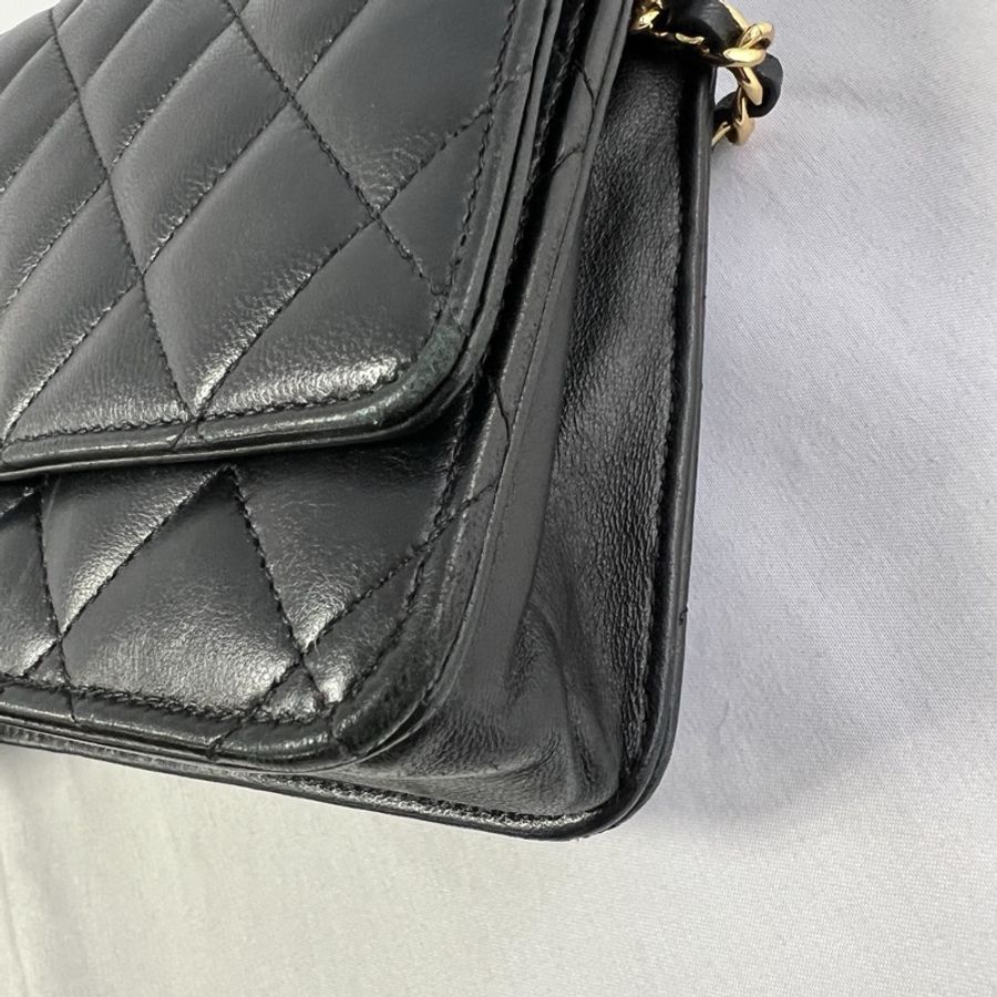 Chanel woc 近全新 羊皮黑金-26
