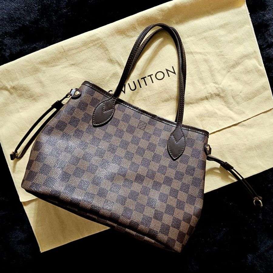 經典棋盤格紋LV NEVERFULL GM縮口-0