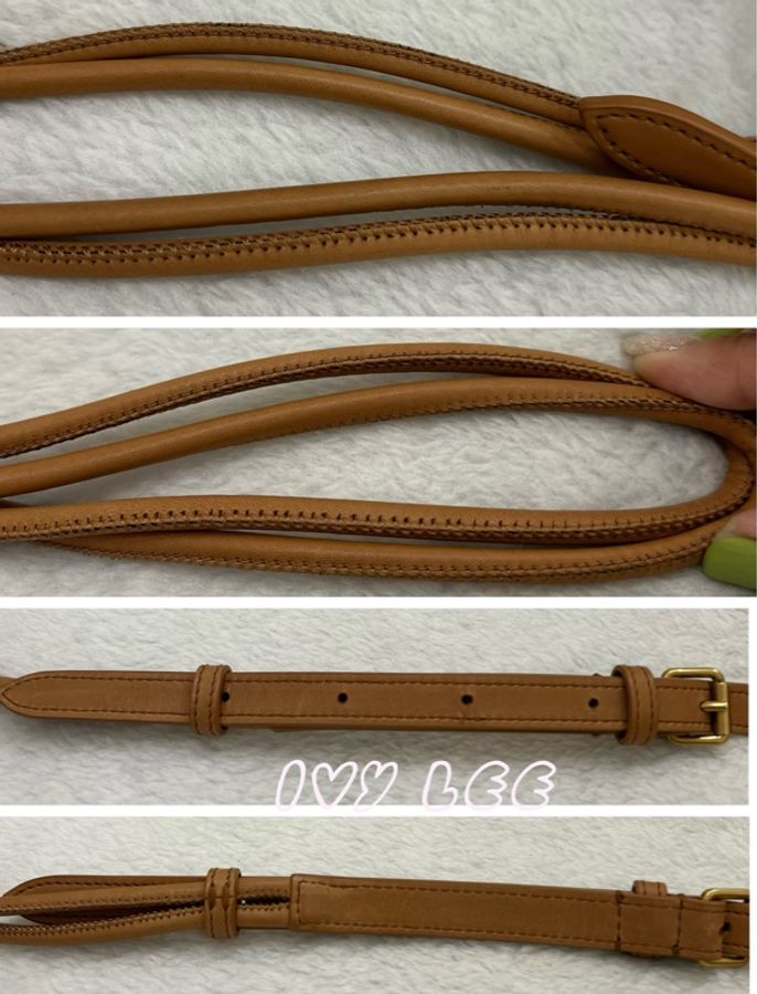 SAINT LAURENT YSL Monogramme 675260 牛皮拼接帆布 心型斜背包肩背包 米/咖 二手精品-13