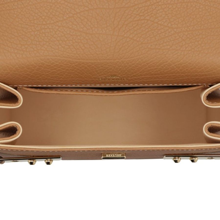Delvaux 比利時國寶 Crispy Calf Tempete PM 包 棕色《2024季度★全新商品 》-8