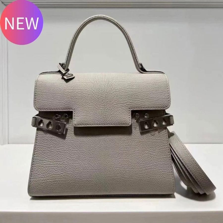 Delvaux 比利時國寶 Crispy Calf Tempete PM 包 斑鳩灰《2024季度★全新商品 》-0