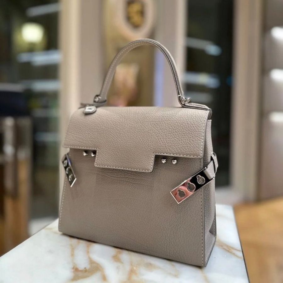 Delvaux 比利時國寶 Crispy Calf Tempete PM 包 斑鳩灰《2024季度★全新商品 》-1