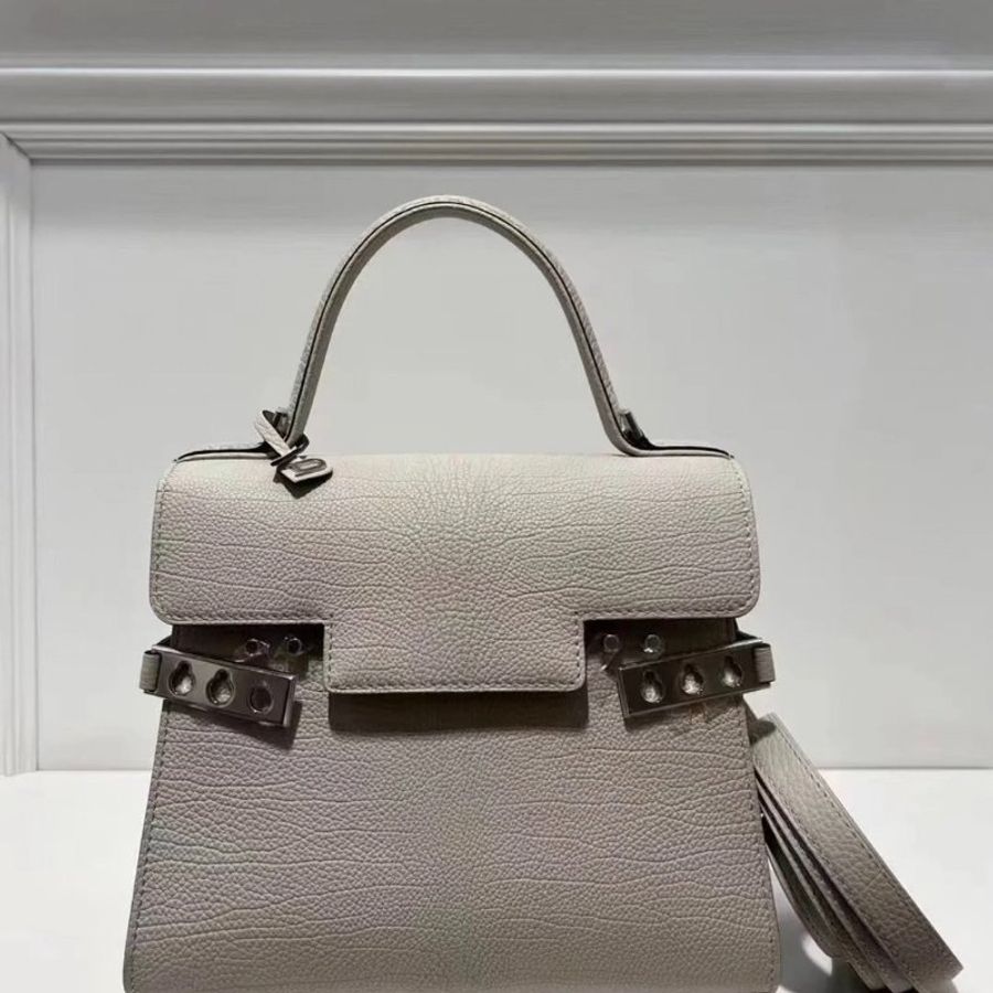 Delvaux 比利時國寶 Crispy Calf Tempete PM 包 斑鳩灰《2024季度★全新商品 》-4