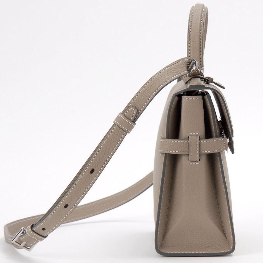 Delvaux 比利時國寶 Crispy Calf Tempete PM 包 斑鳩灰《2024季度★全新商品 》-10