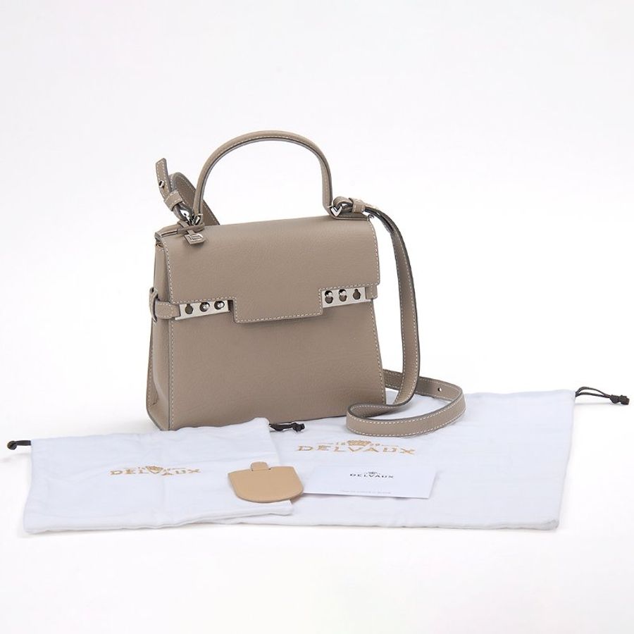 Delvaux 比利時國寶 Crispy Calf Tempete PM 包 斑鳩灰《2024季度★全新商品 》-15