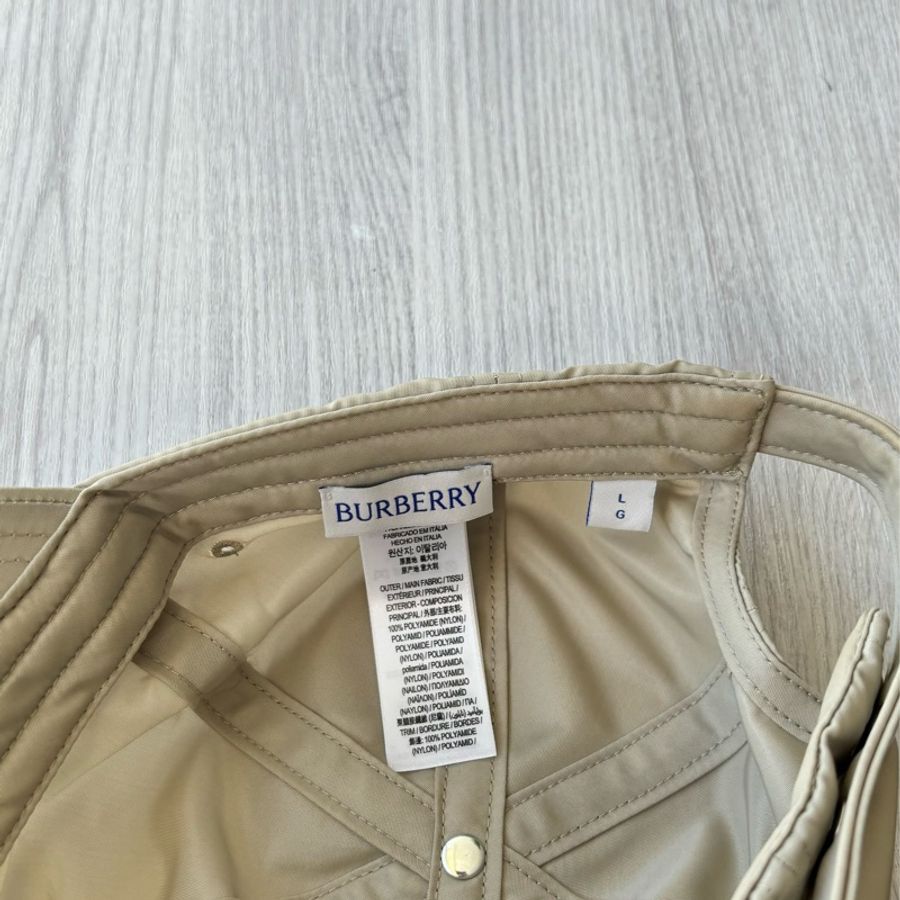 Burberry 卡其色棒球帽-4