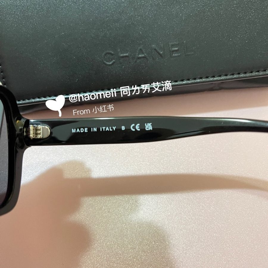 Chanel 黑框白字墨鏡 明星同款 太陽眼鏡🕶️-8