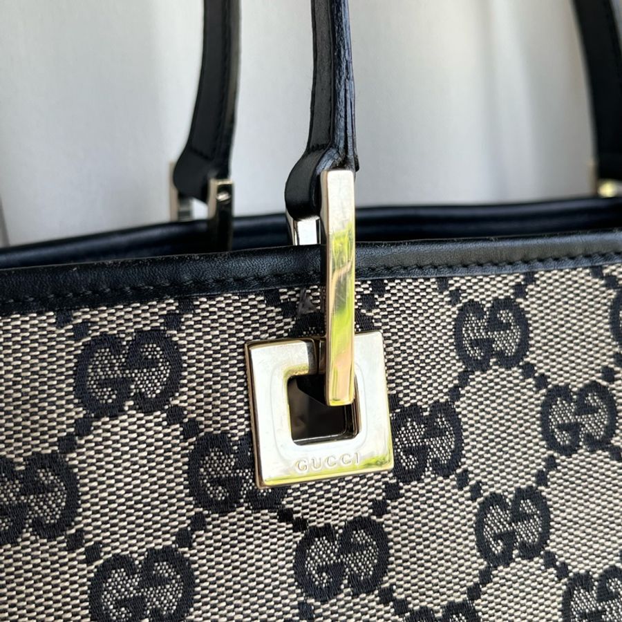 (七夕💌限時大特賣)(實品超美)GUCCI 古馳 大容量 手提包 托特包 五金發亮✨-2