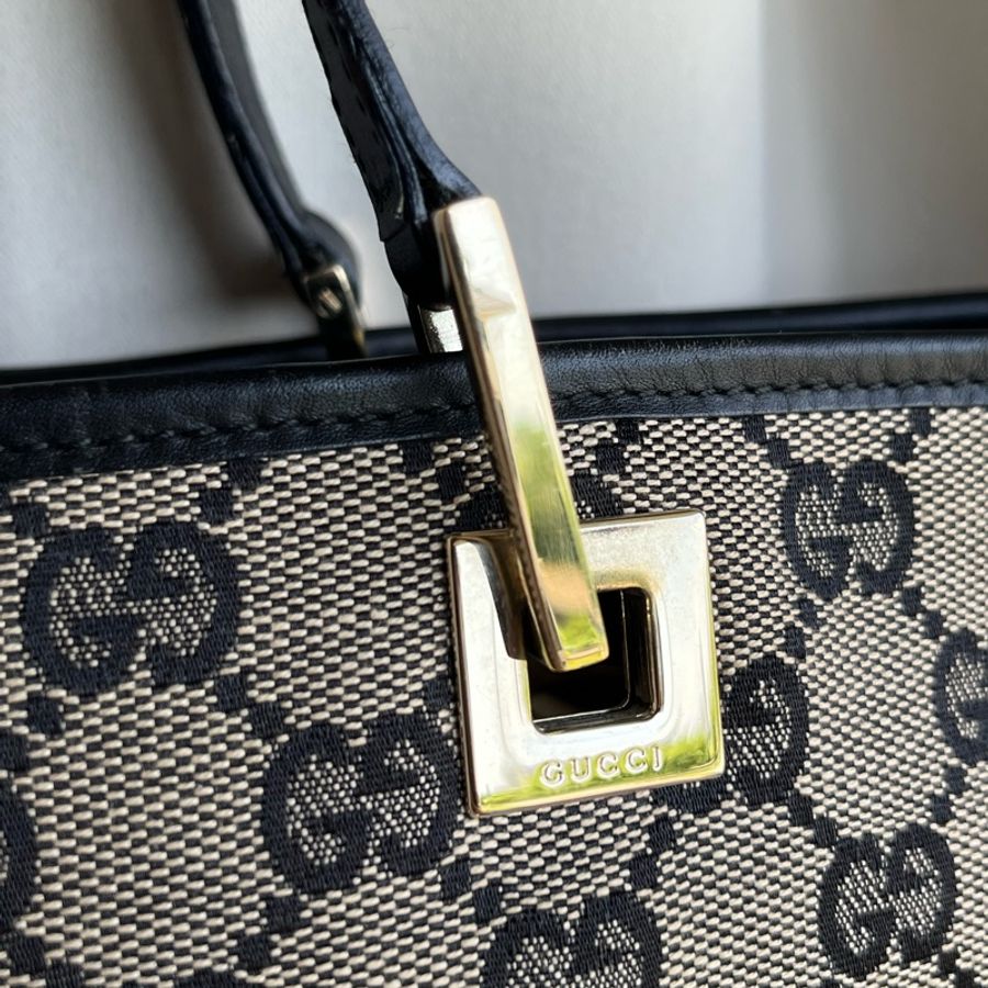 (七夕💌限時大特賣)(實品超美)GUCCI 古馳 大容量 手提包 托特包 五金發亮✨-4
