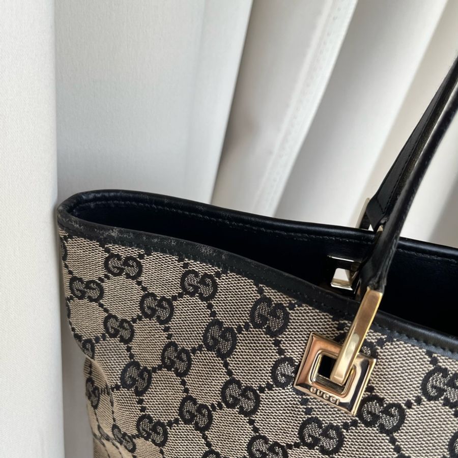 (七夕💌限時大特賣)(實品超美)GUCCI 古馳 大容量 手提包 托特包 五金發亮✨-18