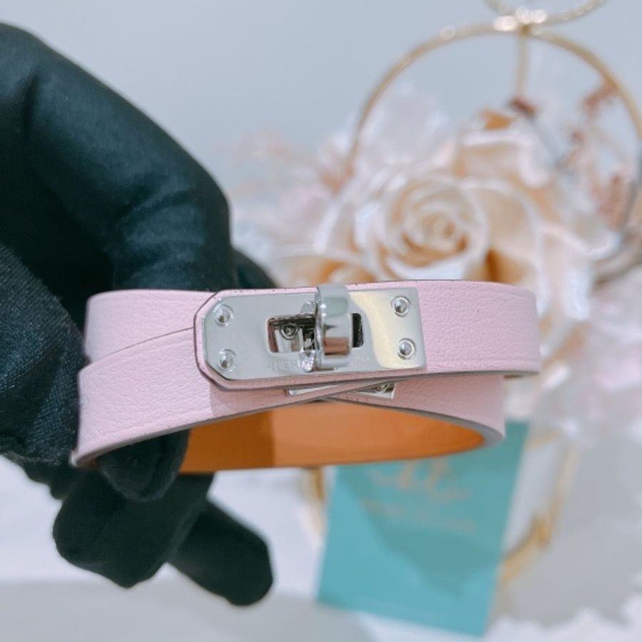 Hermès 愛馬仕手環Mini Kelly Bracelet T2 rose sakura-0