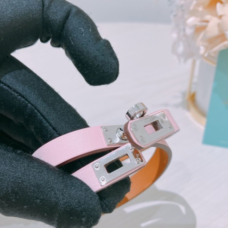 Hermès 愛馬仕手環Mini Kelly Bracelet T2 rose sakura-1