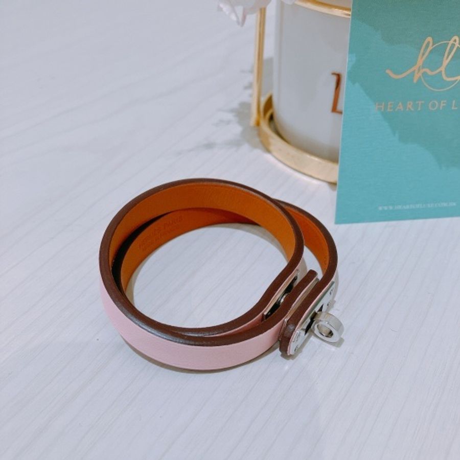 Hermès 愛馬仕手環Mini Kelly Bracelet T2 rose sakura-4