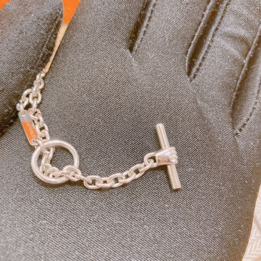Hermes 愛馬仕馬頭國際象棋項鏈Cavalier Necklace White X PHW-3