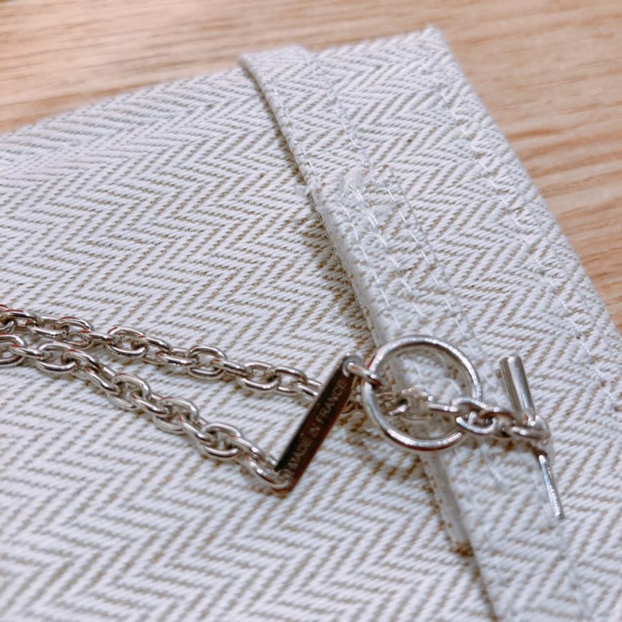 Hermes 愛馬仕馬頭國際象棋項鏈Cavalier Necklace White X PHW-6