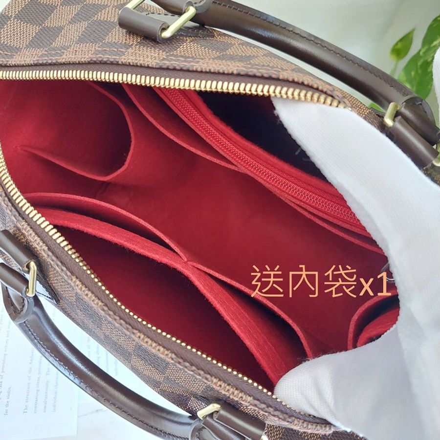 LV 🎀現品實拍 🎀 N41183 格紋 Speedy30cm 波士頓包 手提 斜背包~二手品-43