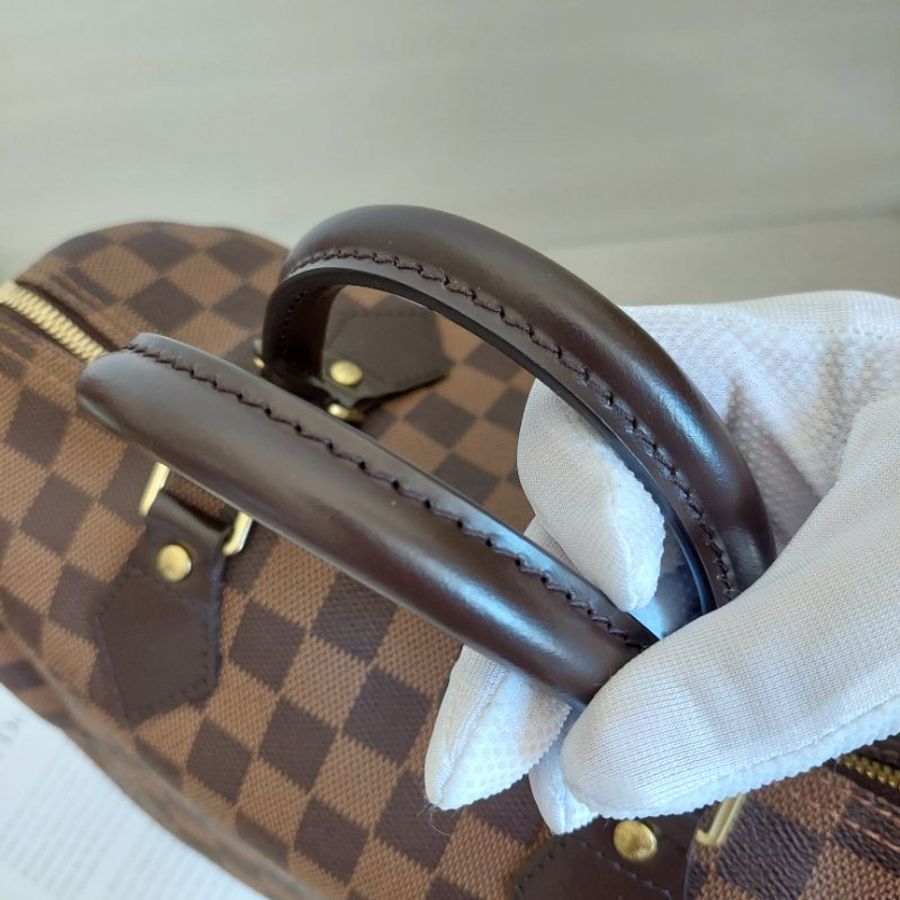 LV 🎀現品實拍 🎀 N41183 格紋 Speedy30cm 波士頓包 手提 斜背包~二手品-83