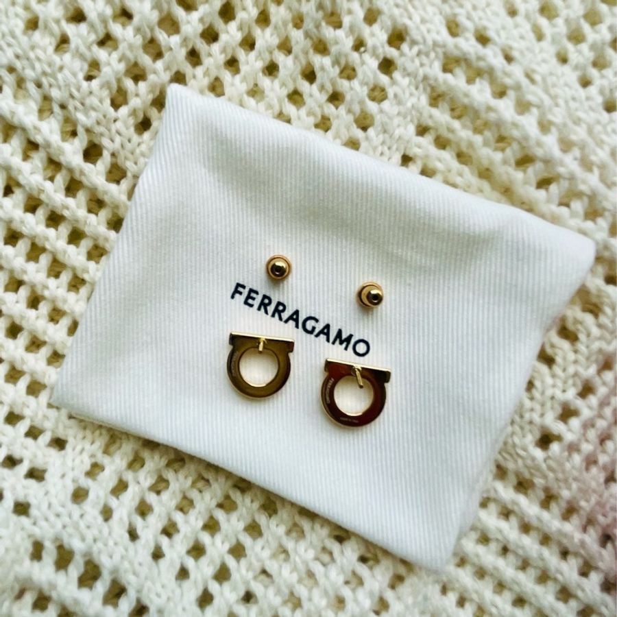 Salvatore Ferragamo 馬蹄珍珠耳環-13