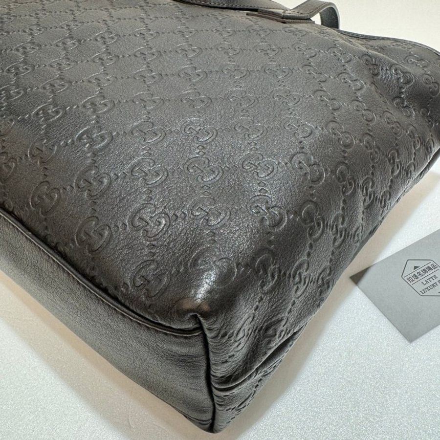 GUCCI 肩背包/手提包/托特包 深咖 全皮壓紋 87成新(M-27)-2