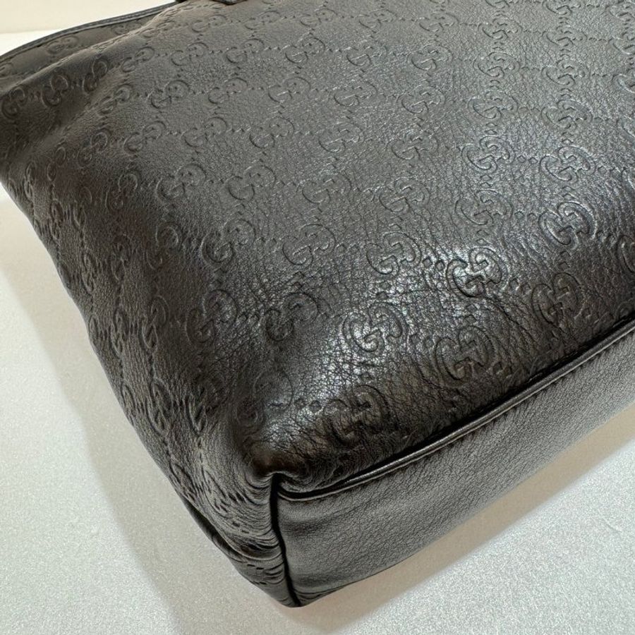 GUCCI 肩背包/手提包/托特包 深咖 全皮壓紋 87成新(M-27)-3