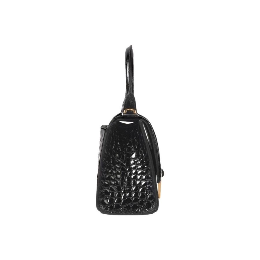 Balenciaga 巴黎世家 Hourglass 金扣鱷魚皮壓紋沙漏包mini-2