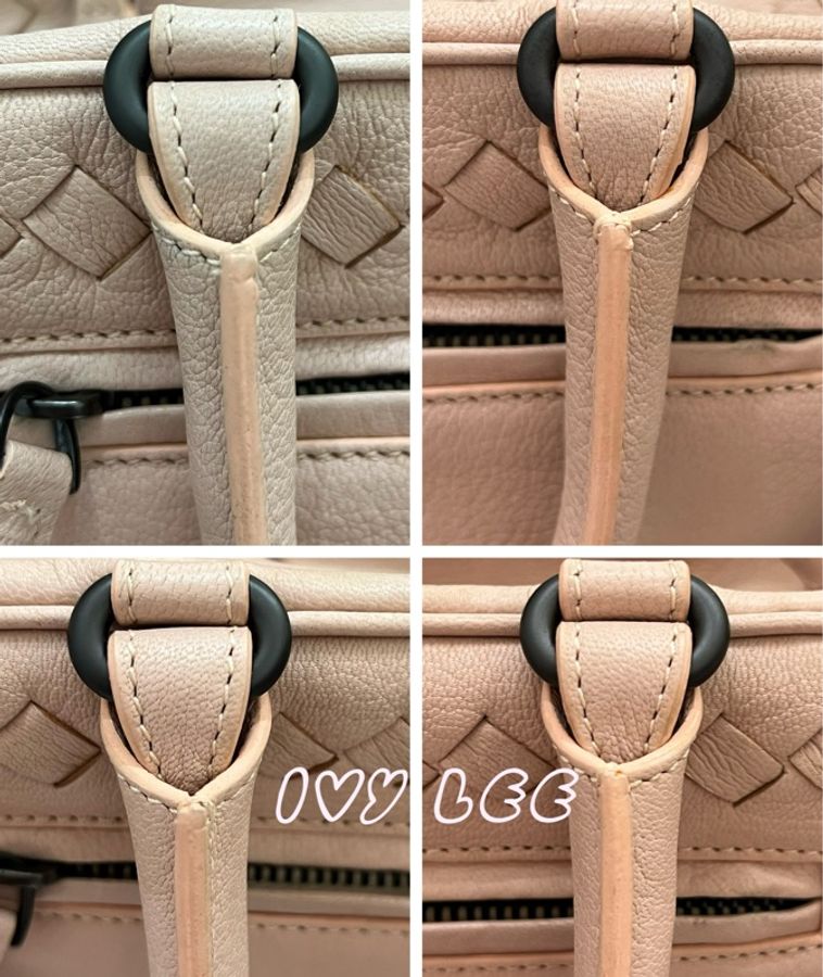 BOTTEGA VENETA 經典編織手提包 粉膚色 二手精品-16