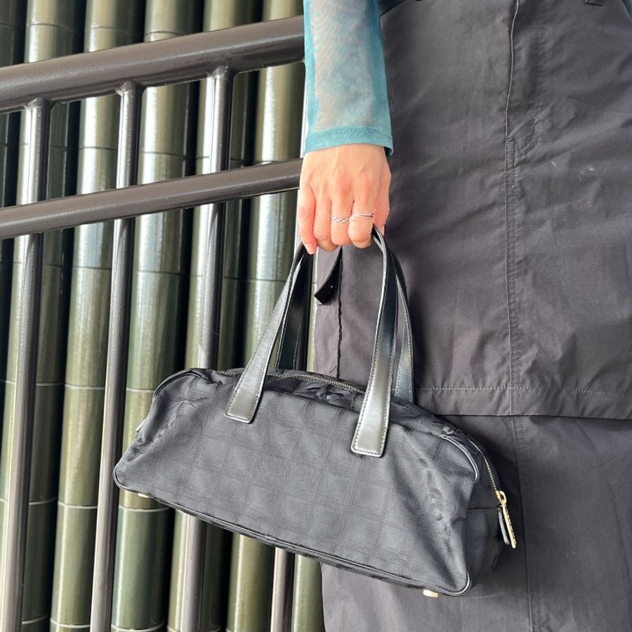 RARE TO GO 中古 | Chanel 織花LOGO手提袋 手袋 手挽袋 有貼有卡 vintage-2