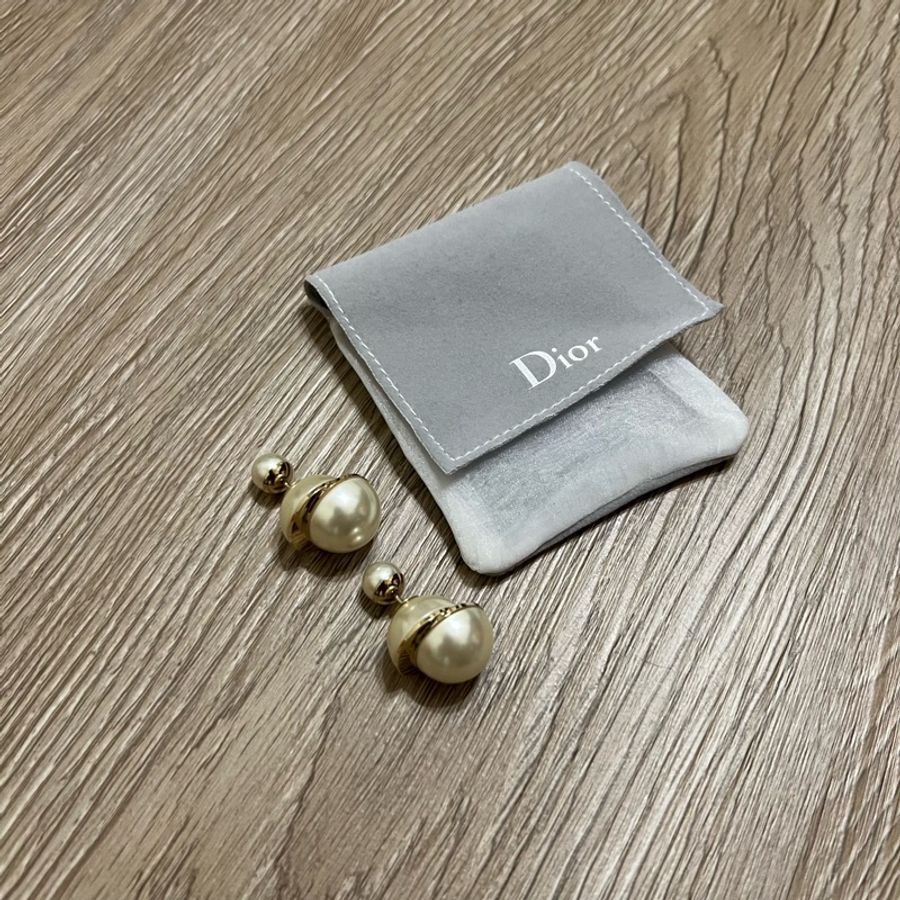 瑞奇二手精品 dior 珍珠 耳環 近新-1