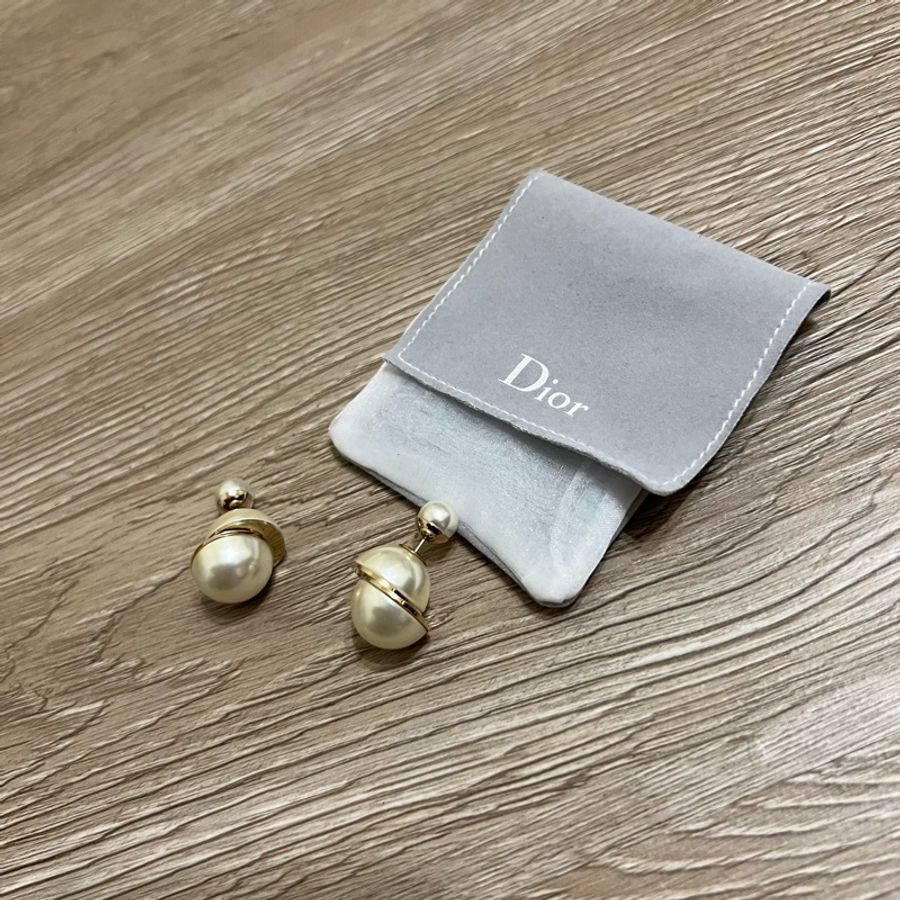 瑞奇二手精品 dior 珍珠 耳環 近新-2