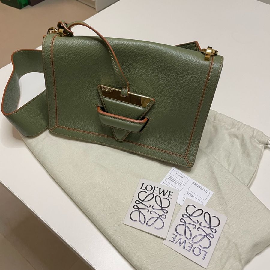 Loewe Barcelona bag in avocado green color-0