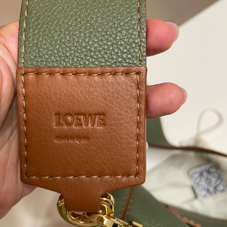 Loewe Barcelona bag in avocado green color-3