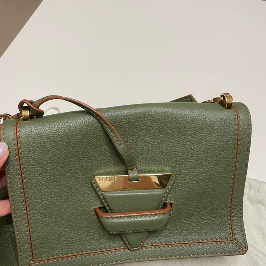Loewe Barcelona bag in avocado green color-6