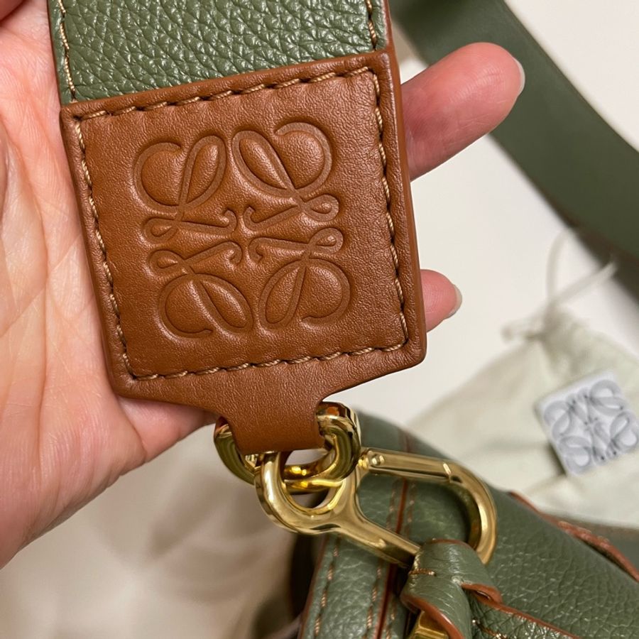 Loewe Barcelona bag in avocado green color-8
