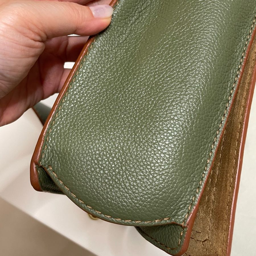 Loewe Barcelona bag in avocado green color-12