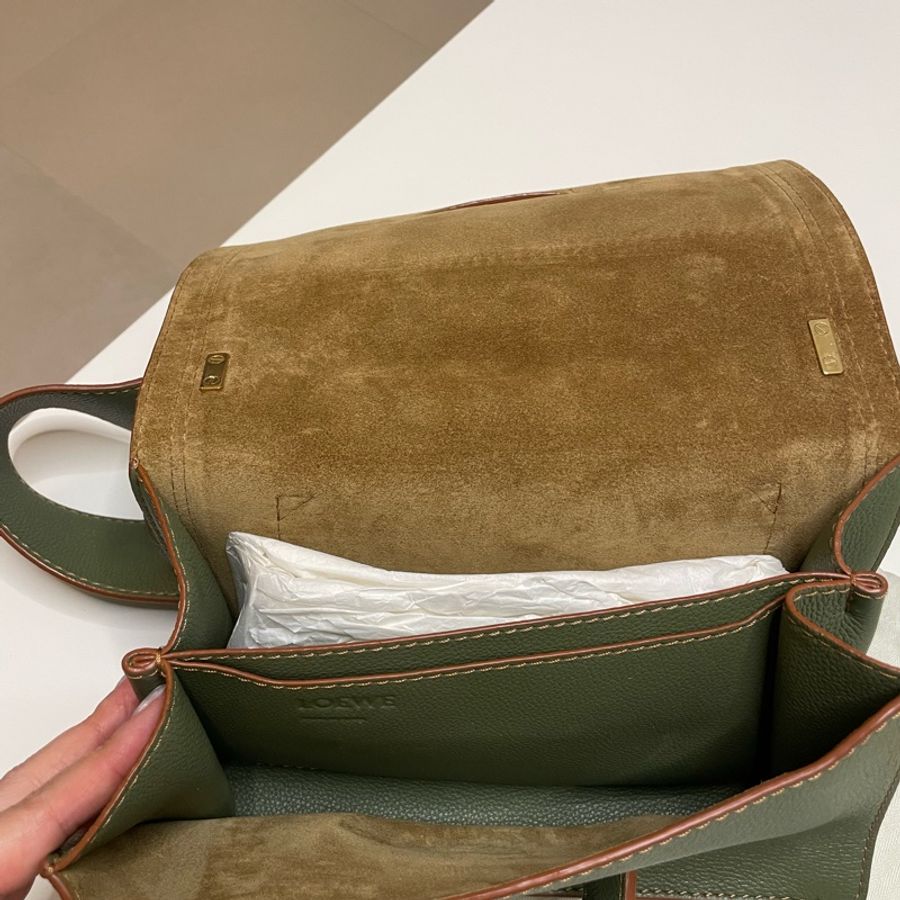 Loewe Barcelona bag in avocado green color-14