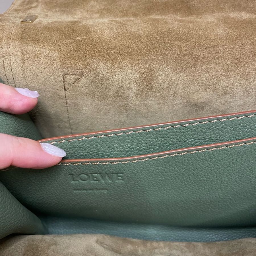 Loewe Barcelona bag in avocado green color-16