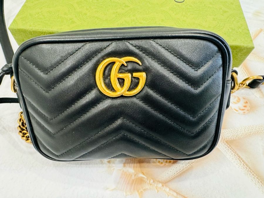 優質二手正品GUCCI MARMONT 馬夢相機包-3